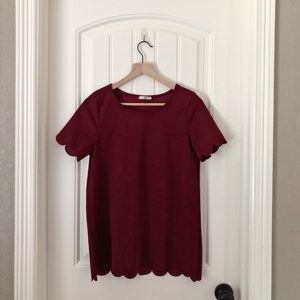 JODIFL SHIRT in red wine